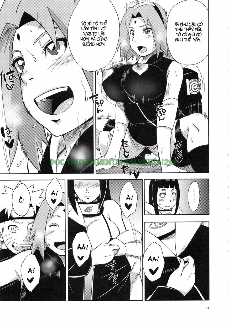 Xem ảnh 9 trong truyện hentai Cuộc Phiêu Lưu Giông Báo Của Chị Em Hinata Và Sakura - One Shot - truyenhentai18.pro